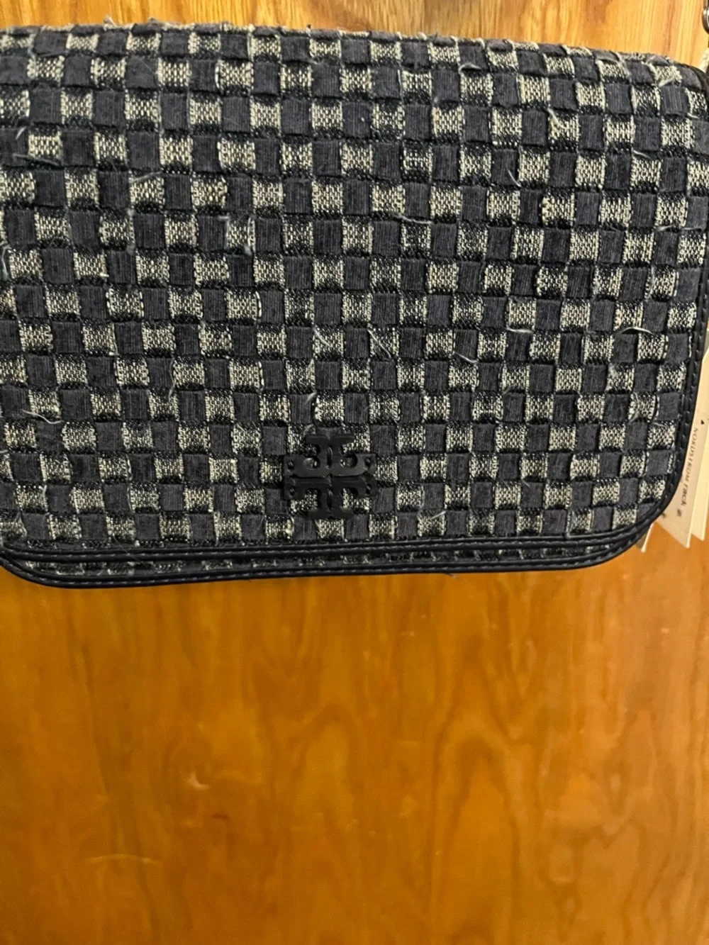 Tory Burch Black Navy Logo Crossbody Bag - Picture 4 of 10